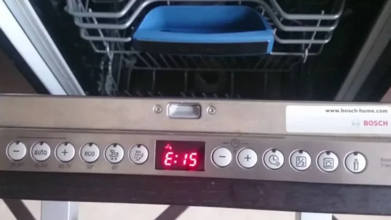 Troubleshooting the Bosch Dishwasher E15 Error Code